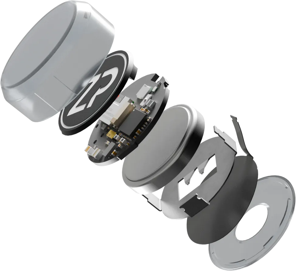 PigTag CGM implant exploded view
